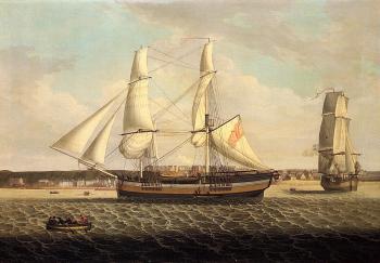 Robert Salmon : Ships in a Port